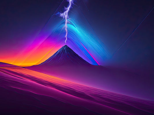 Lightning Mountain Lightbox Frame