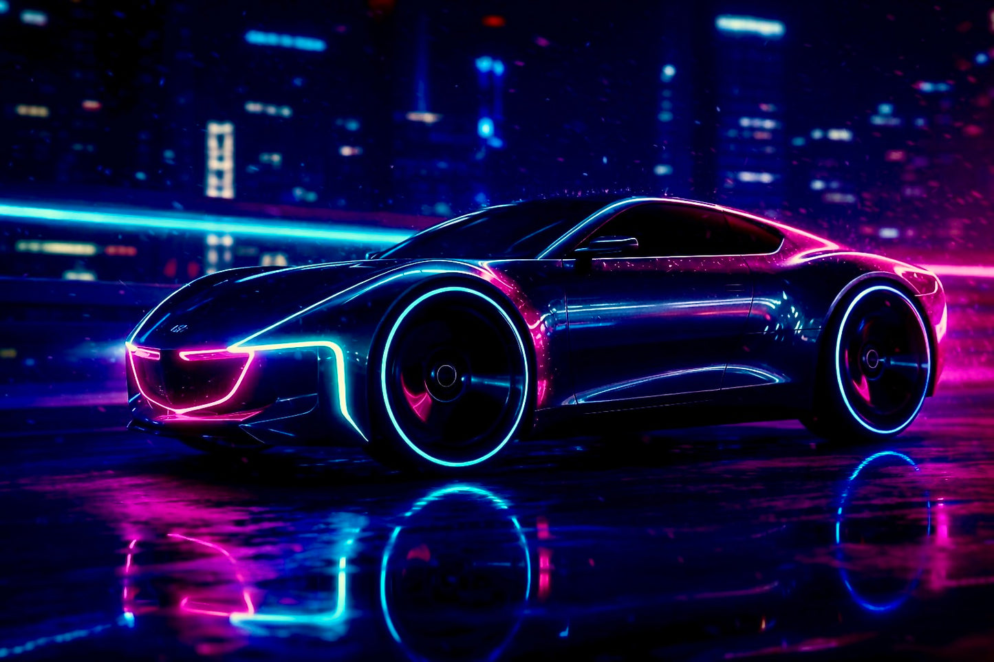 Cyberpunk Racer Lightbox Frame