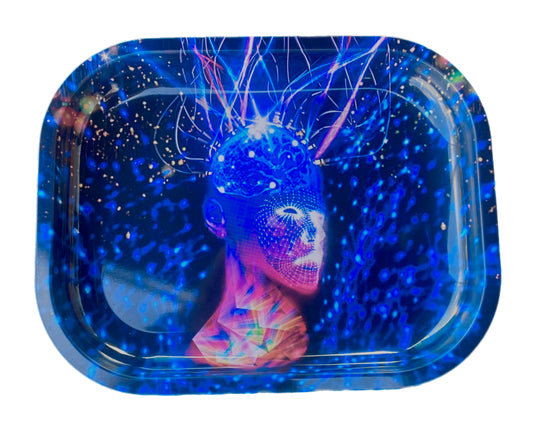 Rewired 5.5" x 7" Metallic Rolling tray all Original Artwork