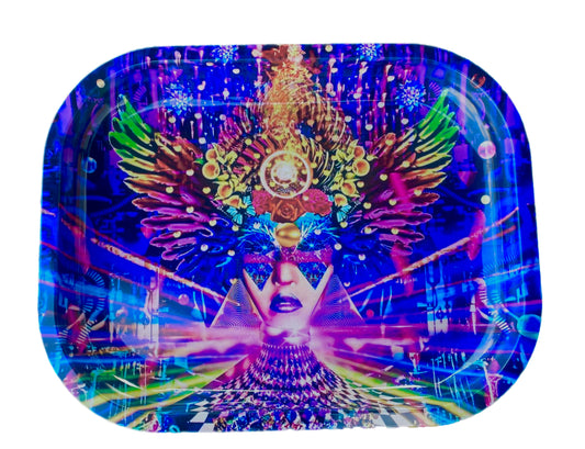 Empowered 5.5" x 7" Metallic Rolling tray all Original Artwork