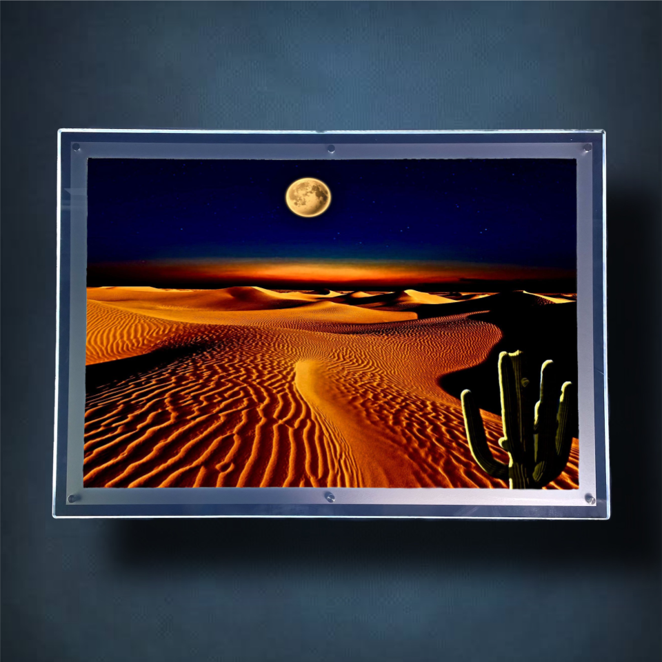 Desert Moon Lightbox Frame