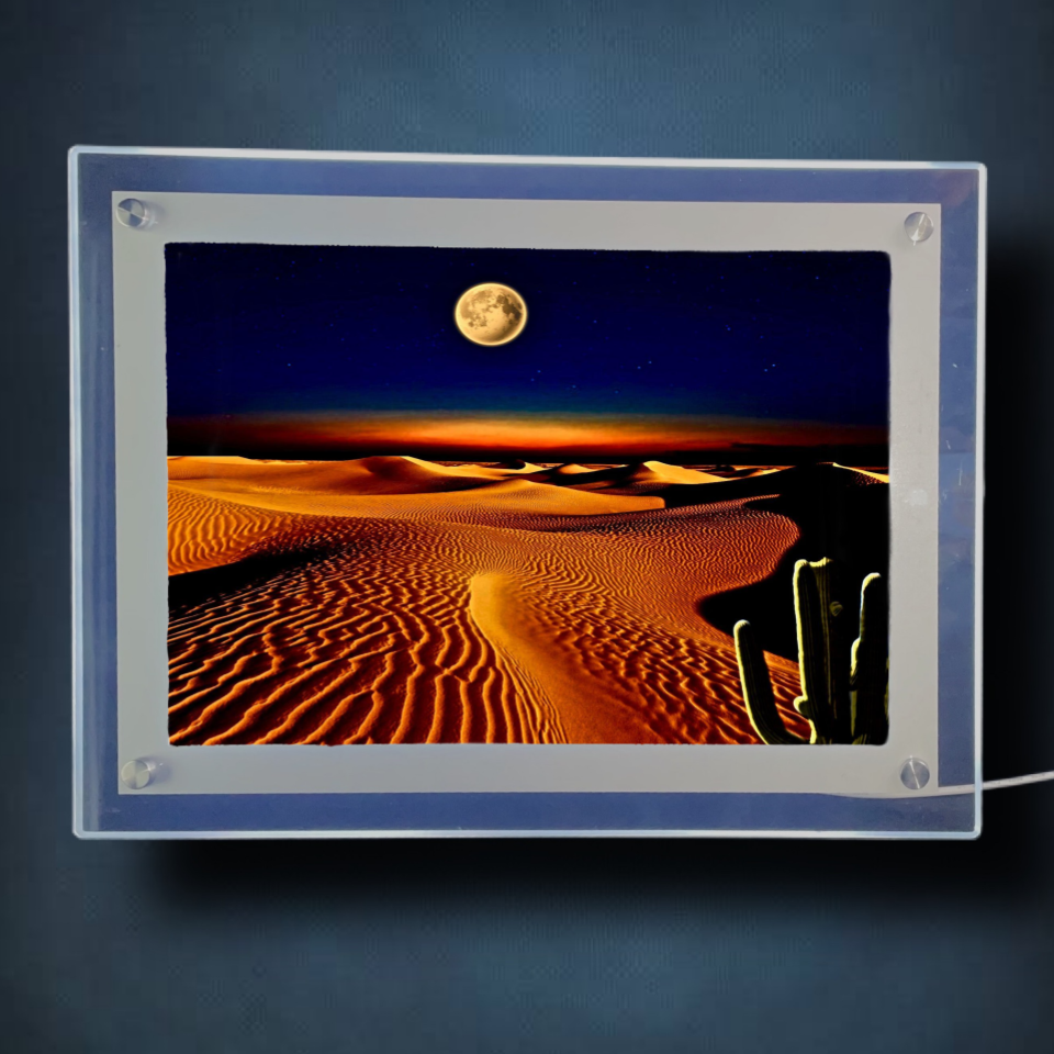 Desert Moon Lightbox Frame