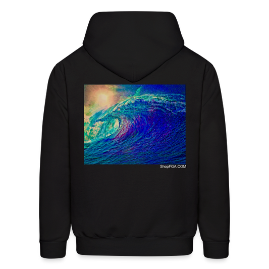 Summer Wave Black Hoodie all original Artwork
