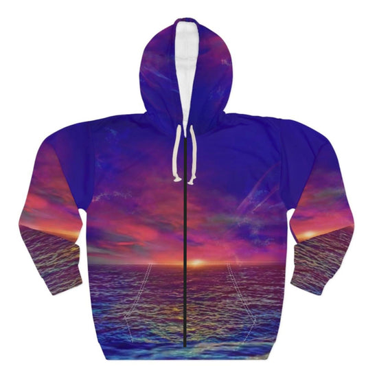 Vapor Wave zippered Hoodie