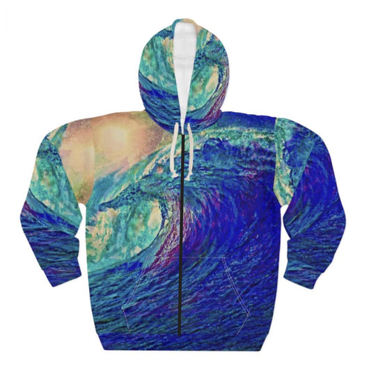 Summer Wave zippered Hoodie