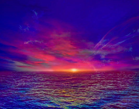 Vaporwave Sea Lightbox Frame