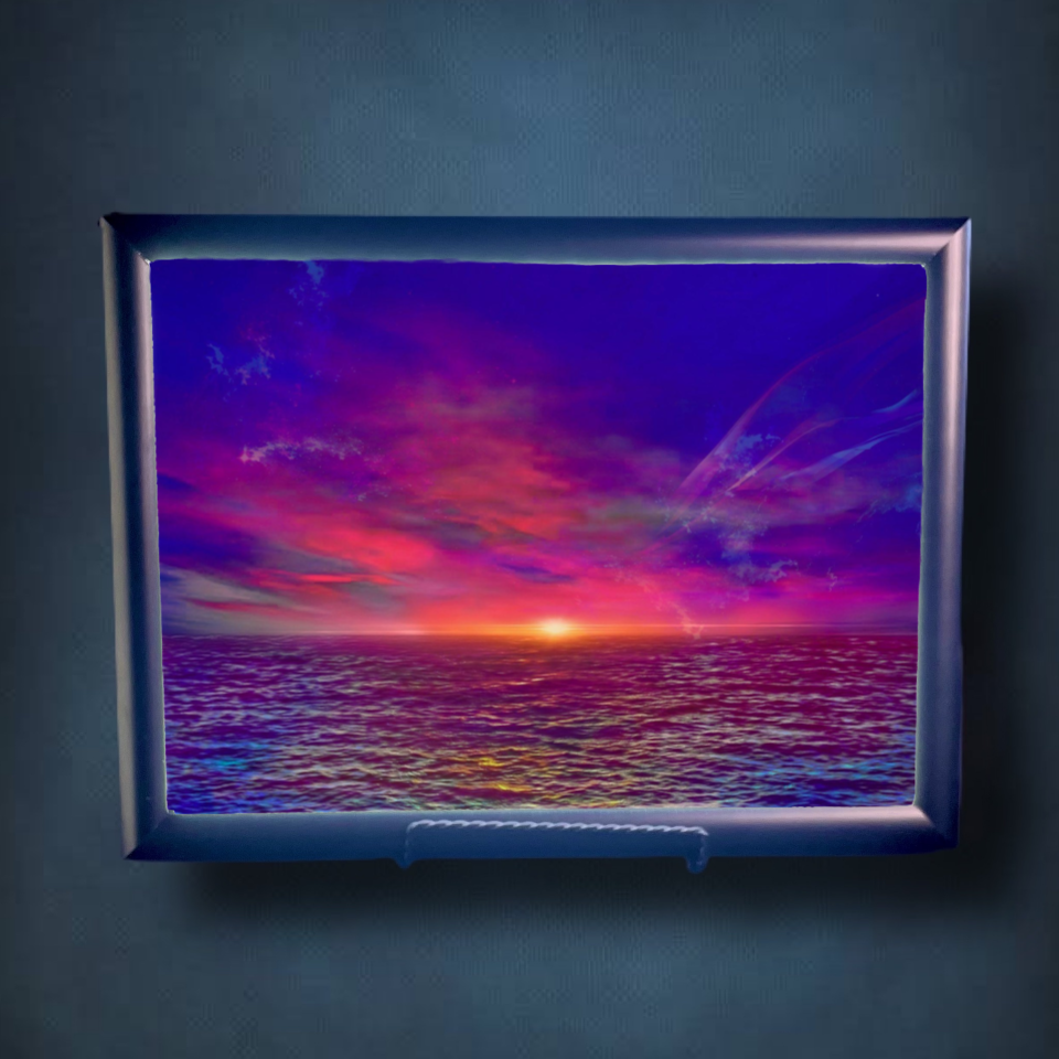 Vaporwave Sea Lightbox Frame