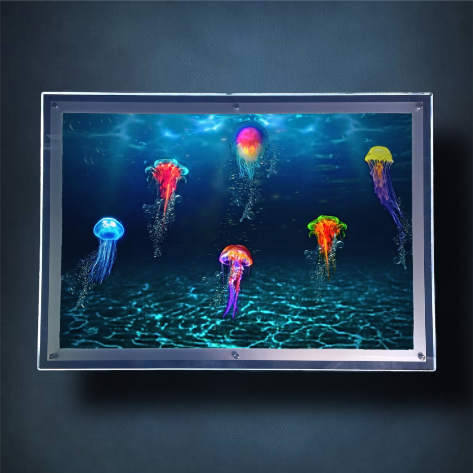Jellyfish Aglow Lightbox Frame