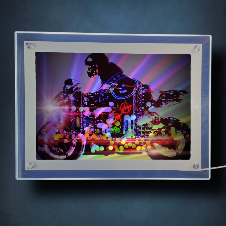 Motorcyclist Lightbox Frame