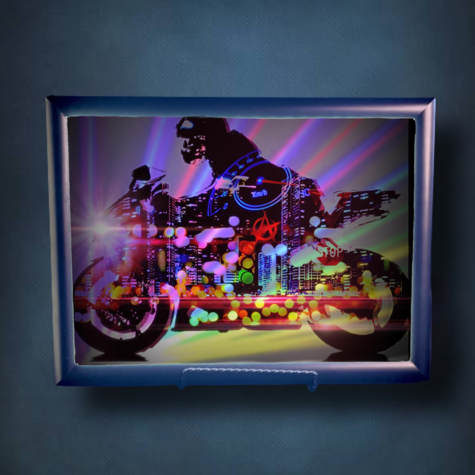Motorcyclist Lightbox Frame