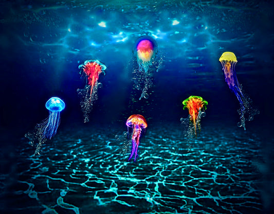 Jellyfish Aglow Lightbox Frame