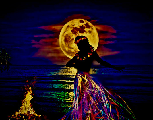 Hula Girl Lightbox Frame