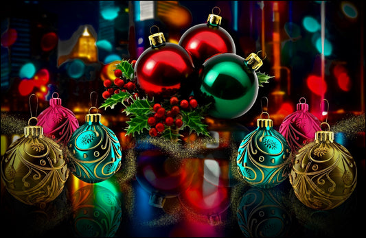 Holiday Balls Lightbox Frame