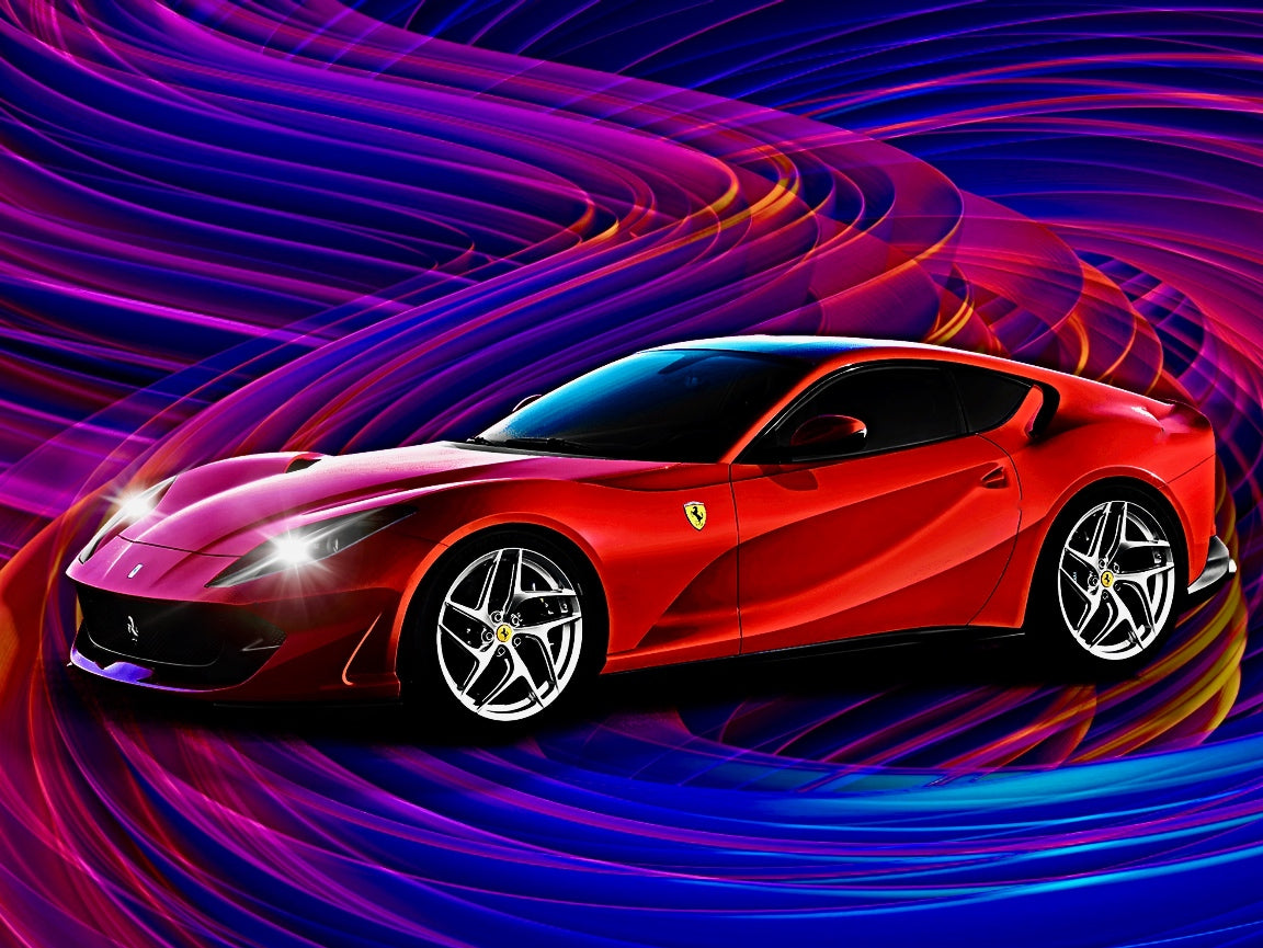 Red Porsche Racer Lightbox Frame