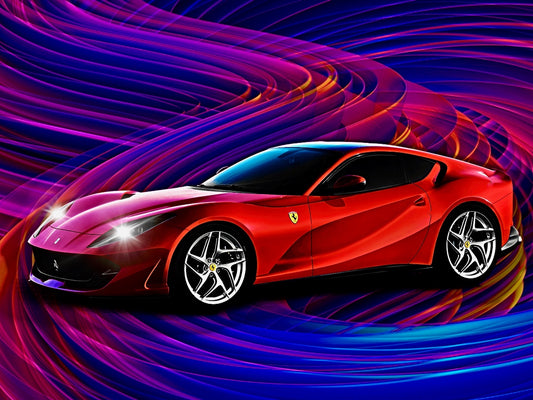 Red Porsche Racer Lightbox Frame