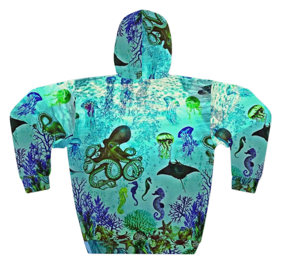 Aquatic World Zippered Hoodie