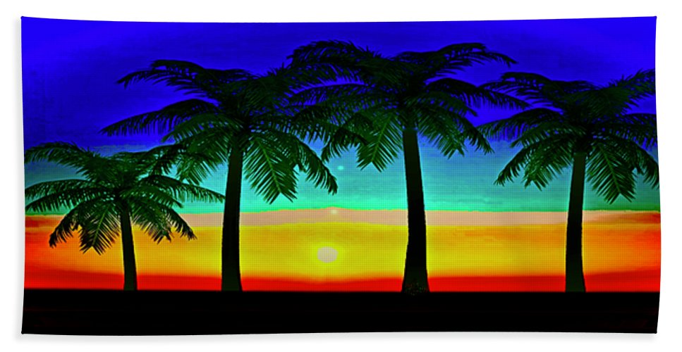 Tropic Beach beach Towel 35"x60" All Original Artwork