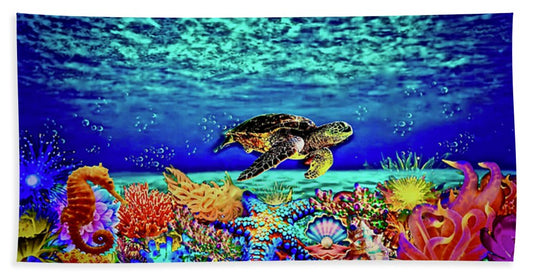Reef Beach Towel 35"x60" All Original Artwork