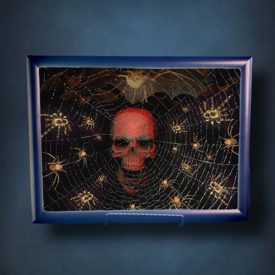 Webbed Skull Lightbox Frame