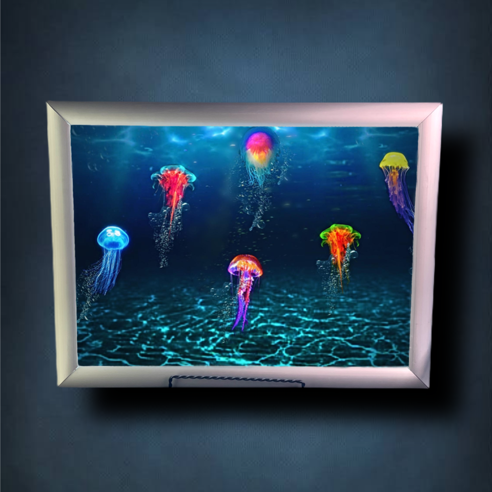 Jellyfish Aglow Lightbox Frame