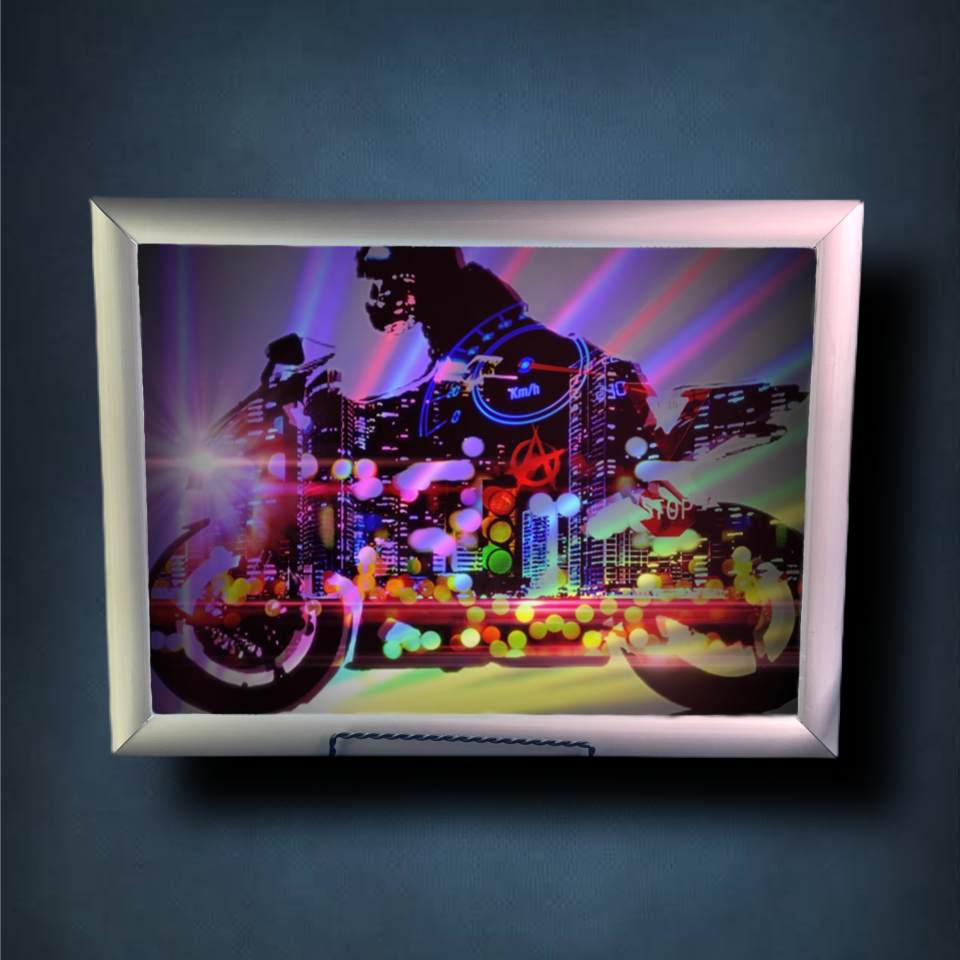 Motorcyclist Lightbox Frame