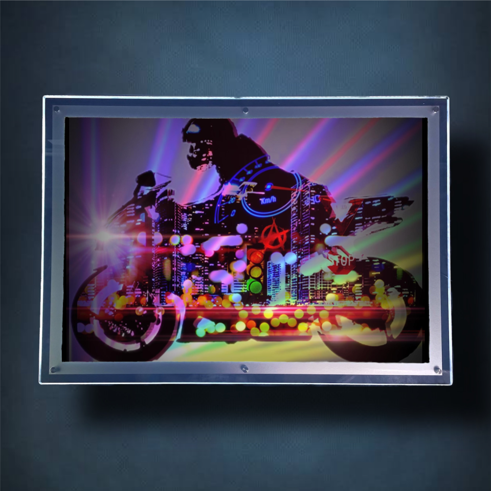 Motorcyclist Lightbox Frame